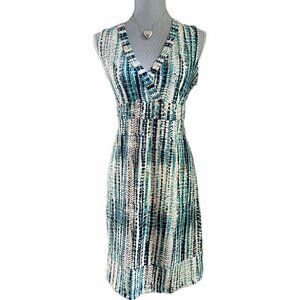 Calvin Klein Jeans Sundress Blue Print Shibori Size LARGE